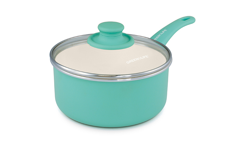 GreenLife Soft Grip Ceramic Non-Stick Open Frypan, Turquoise, 12